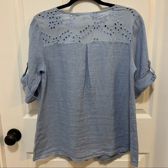 Lungo L’arno Linen Button Front Top - Picture 4 of 8